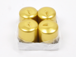 Generico-Shop-Luci d'Atmosfera-Candele-Conf. 4 Pz Candele d. 4 x 6 h cm Oro Metal-2